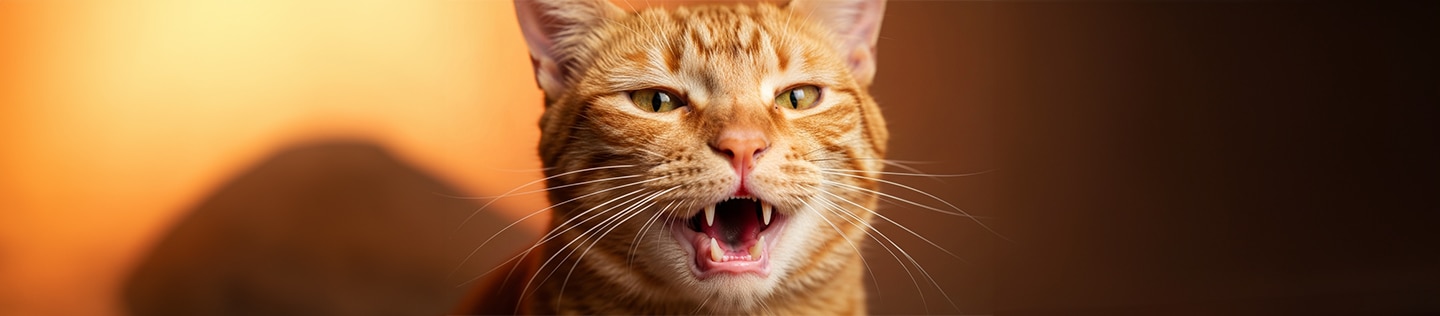 Gato con estomatitis felina mostrando encías inflamadas y rojas