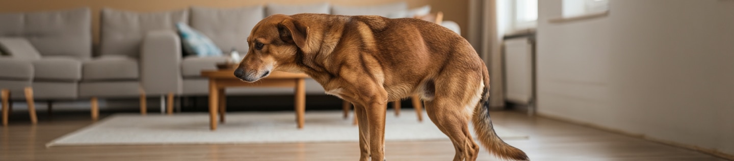 Perro con dolor articular