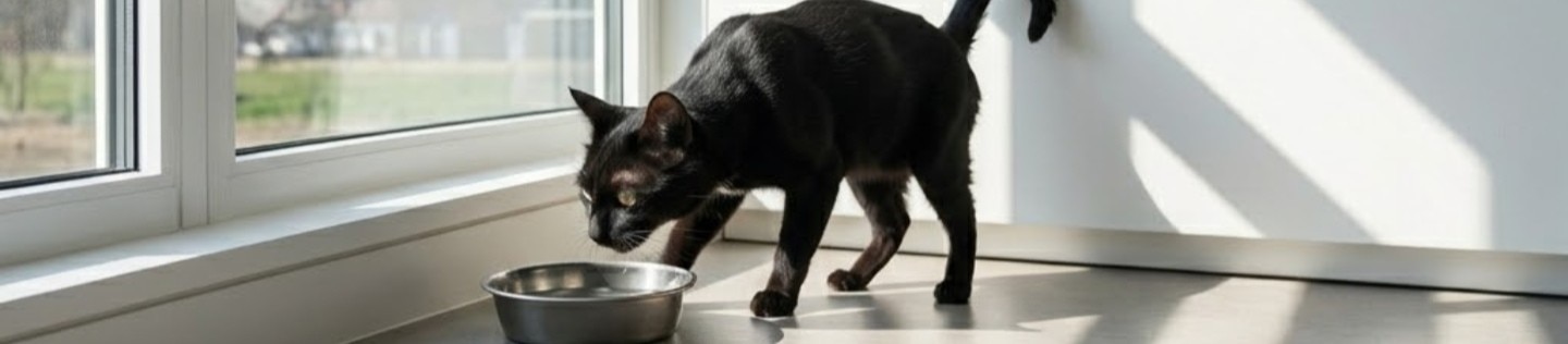 Gato gris con abundante pelaje saludable