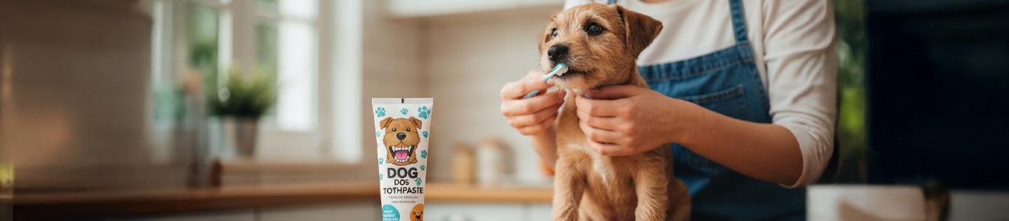 Manual práctico de crema de dientes para perros